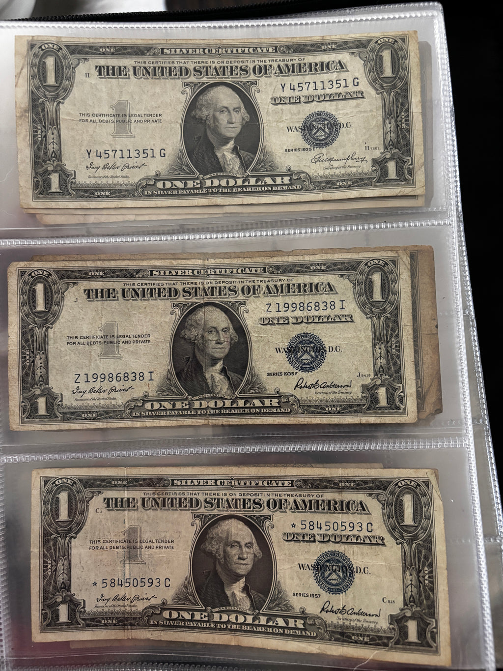 Lot of 3 $1 Silver Certificate’s