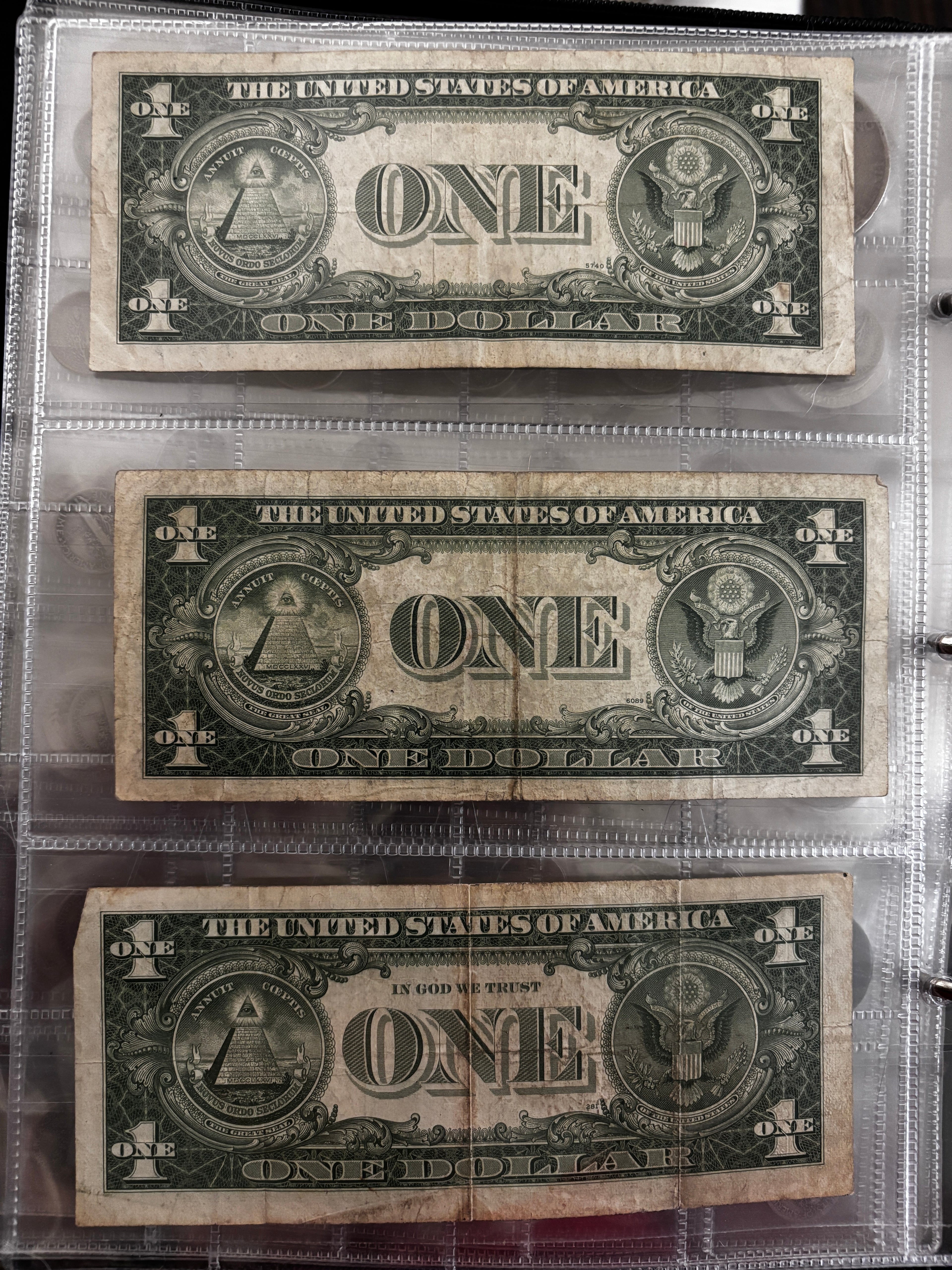 Lot of 3 $1 Silver Certificate’s