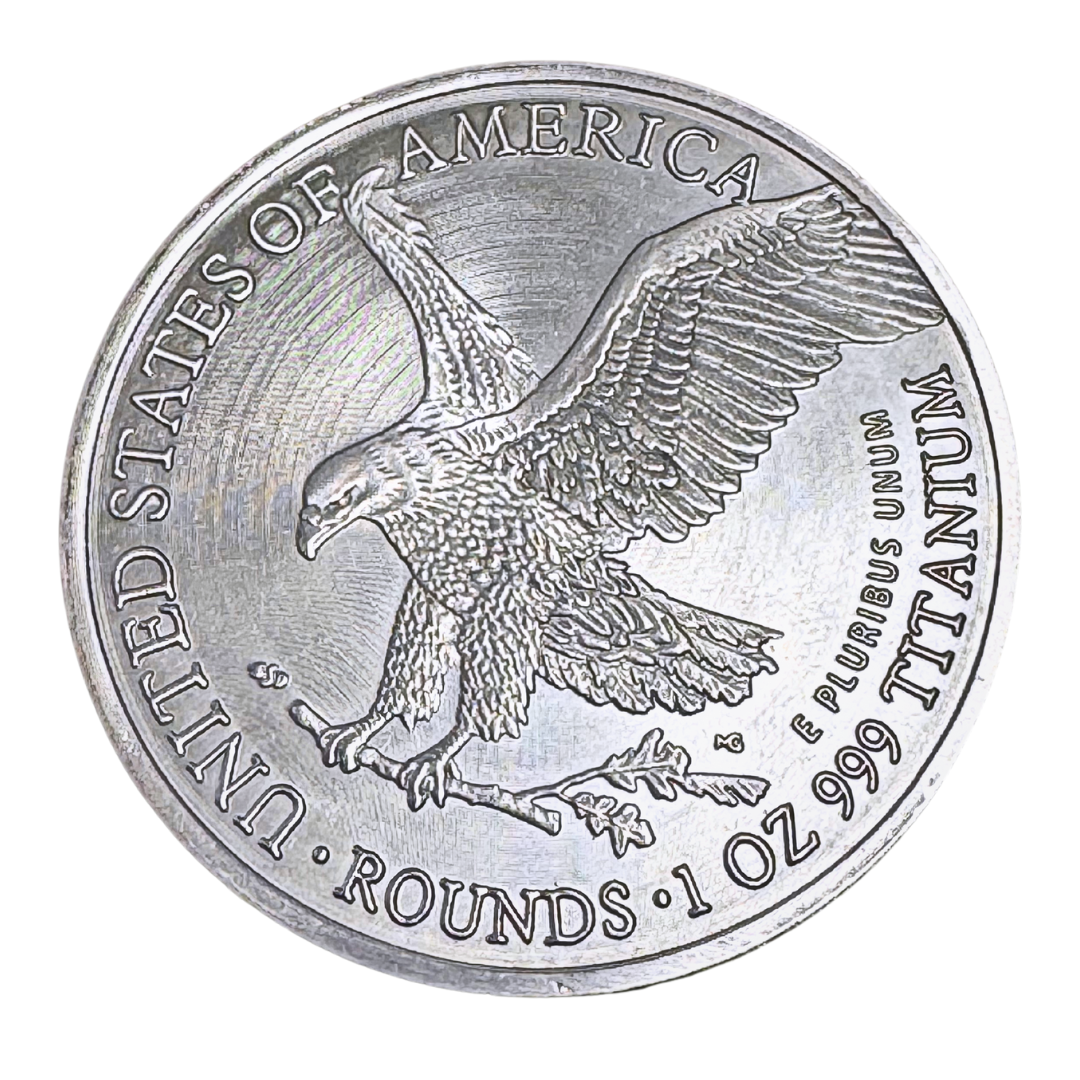 2026 1 Ounce OZ 999 Fine Solid USA American Liberty Eagle Coin Titanium Precious Metal Ingot Ti Element Chemistry Proof Mint Coin