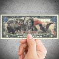 250th Anniversary $2 Bill – Black Eagle, Indian Chief & Bison